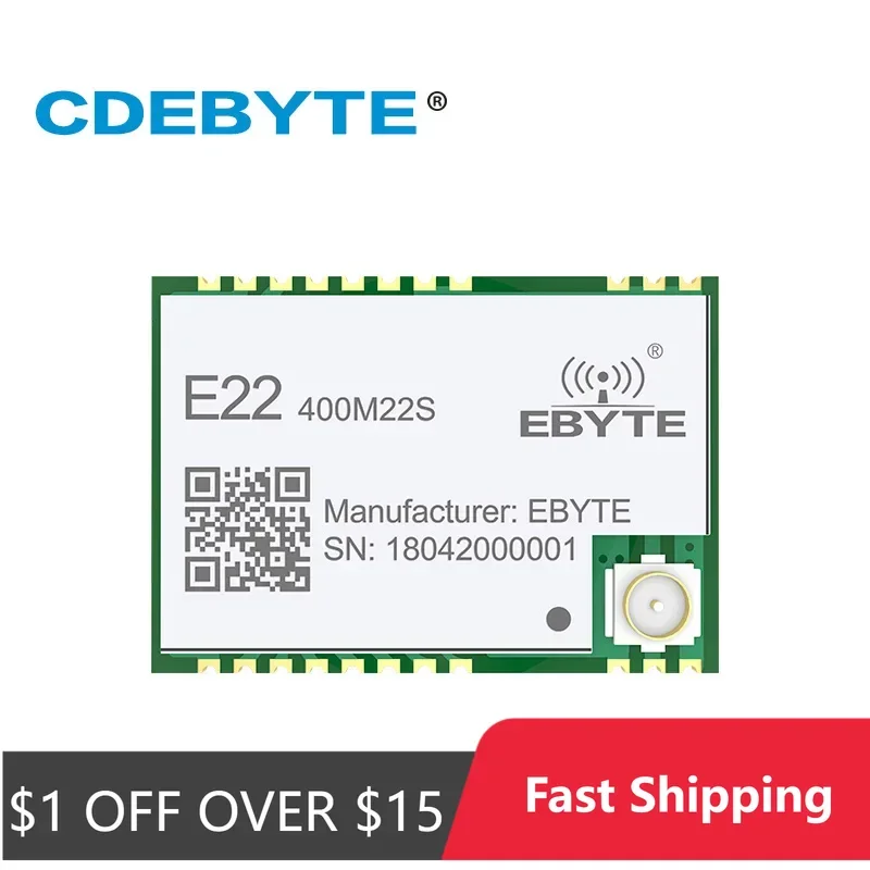 SX1268 LoRa Wireless Module CDEBYTE E22-400M22S 433MHz RF Module 22dBm SMD 6.5km High-Precision TCXO LoRa Transmitter
