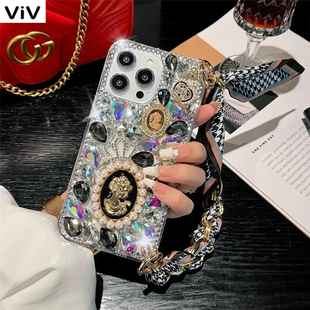 Moto Edge 40 30 Ultra G14 G52  Bling Queen Case For Moto G82 G84 G31 G41 G51 G71 G73 G53 5G Cover Luxury Diamond Telefon Fundas