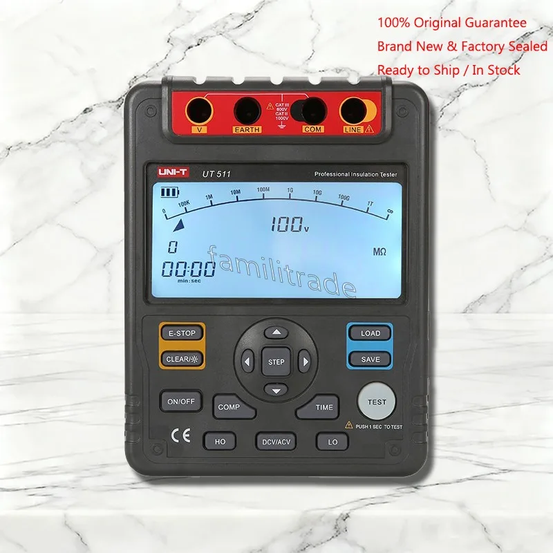 1PC NEW UNI-T UT511 Insulation Resistance Testers Megohmmeter Low Ohmmeter Voltmeter In Stock Original Box#familitrade