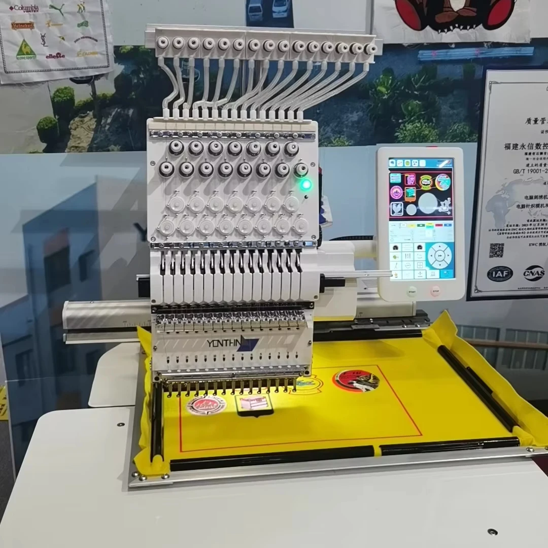 Single Head 15 Needles 35 Years Factory Auto Color Thread Multi Functional Three in One Embroidery Machine for Finished Garment