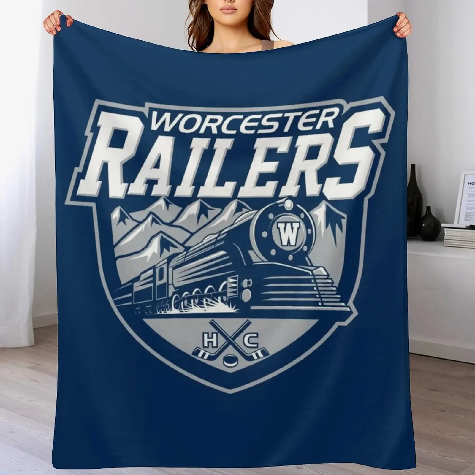 

The Worcester Railers Throw Blanket Soft Cozy Blanket for Pet Kids Adults
