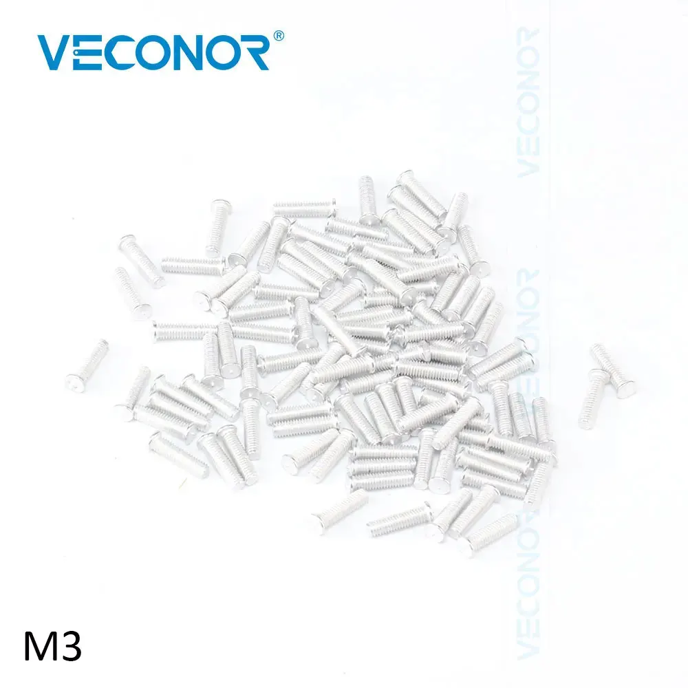 100Pcs M3 Welding Screws Panel Dent Accessories for Spot Welder Panel Pulling Washer Spot Welding Machine Consumables