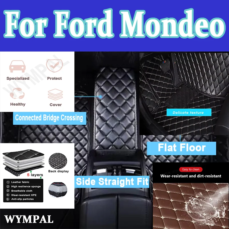 

Luxury Car Floor Mats For Ford Mondeo Fusion Mk V 4 2013~2016 Anti-dirt Pads Rug Accesorios Auto Dust Pad Car Mats Protective