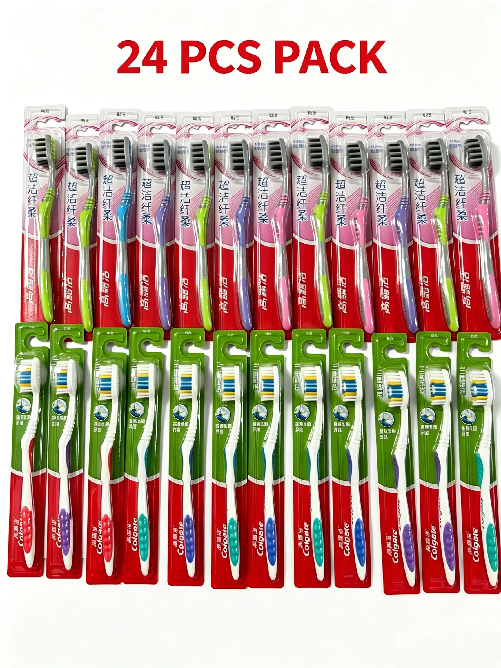 colgate-24pcs-family-toothbrush-soft-medium-bristles-gum-protection-deep-clean-adult-manual-toothbrush