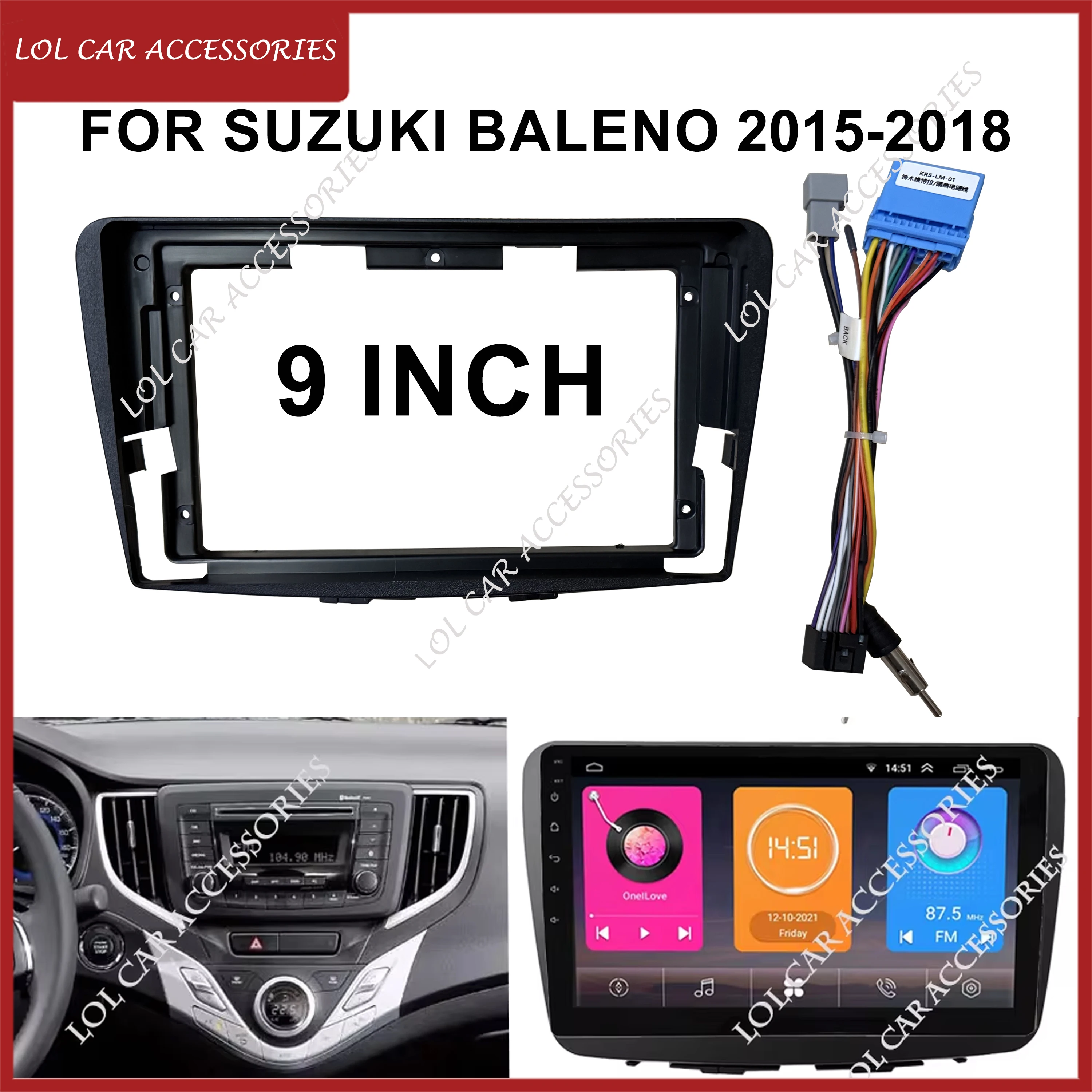 

9-дюймовый для SUZUKI Baleno 2015-2018 автомобильный радиоприемник стерео GPS MP5 Android плеер 2 Din головное устройство панель лицевая панель крышка приборной панели