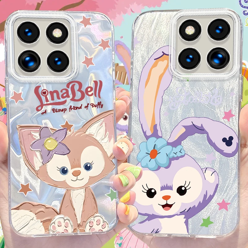 Cute Disney LinaBell Reflective Case for Xiaomi 13T Pro 11 Lite 11i POCO X6 X5 X3 NFC M6 5G M4 M3 M2 F6 F5 F3 C61 4G Hard Cover