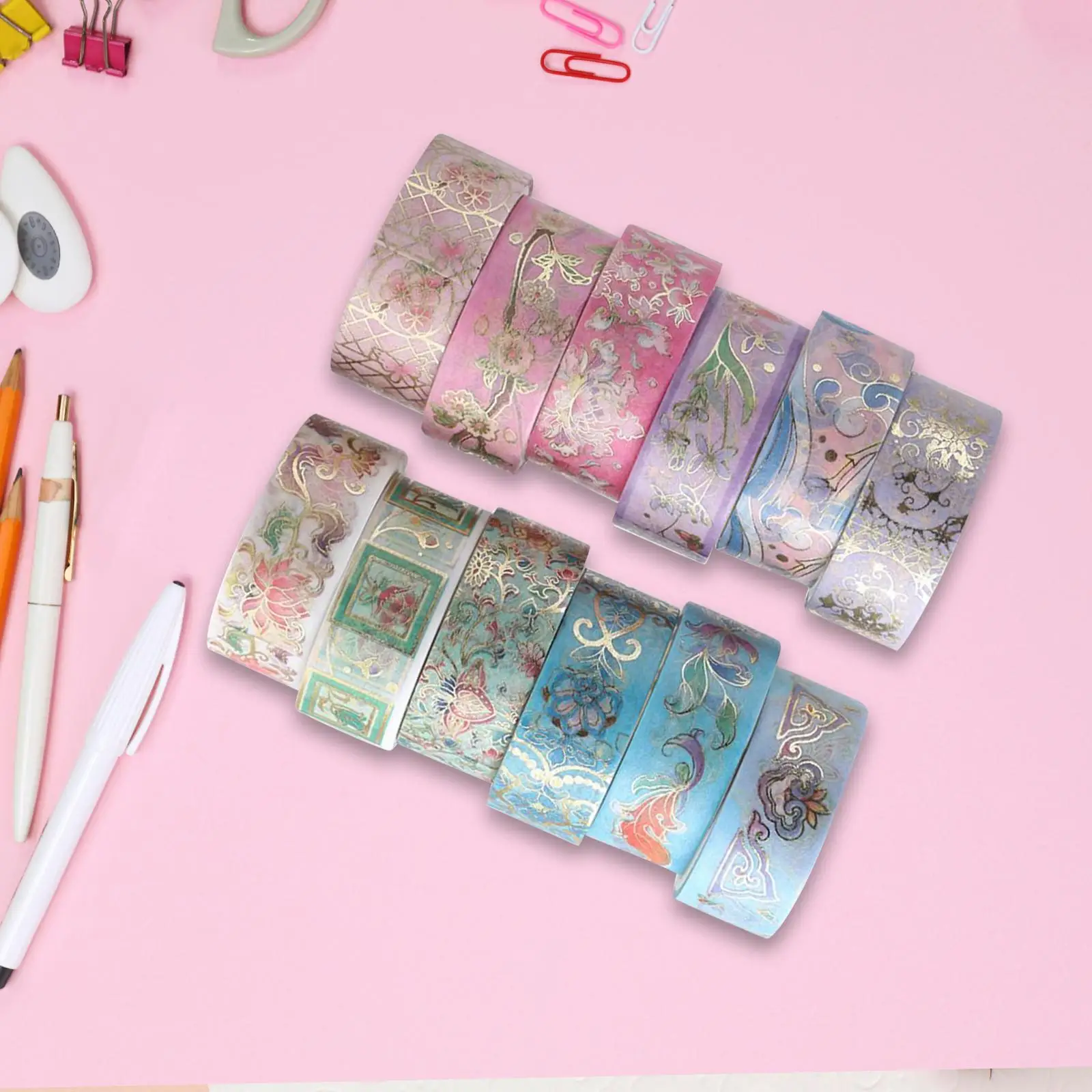 

12Pcs Sticker Tapes Crafts Decor Label Craft Tapes for Books Gift Wrap Album