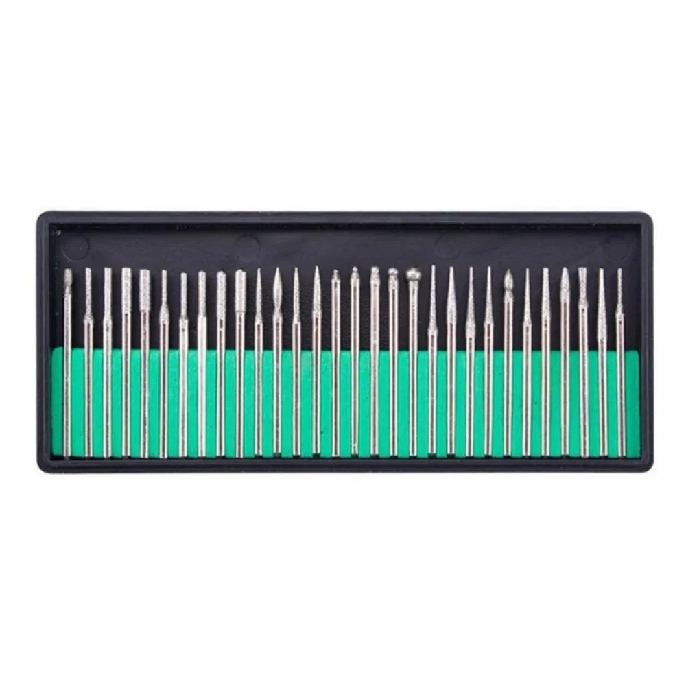 

Набор алмазных боров (30 шт.), износостойкие шлифовальные насадки для гравировки, резьбы, полировки по дереву, роторный инструмент