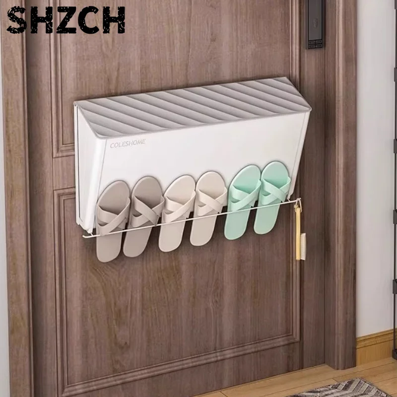 ‌Ultra-Thin Shoe Cabinet, Closed Entryway Shoe Rack,Wall-Mounted Shoe Organizer,Dust-Proof Storage with Space-Saving Design