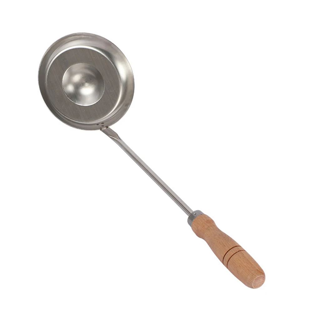 Frittierlöffel Küchen-Bratformen Edelstahl Öl-Frittierformen Hausgemachte Snack-Pfannkuchenlöffel Küchenutensilien
