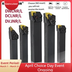 External Turning Tools Holder DWLNR/DCLNR/DVJNR/L2020/2525 for Carbide Insert WNMG08/CNMG12/VNMG16 Lathe Cutting Tools