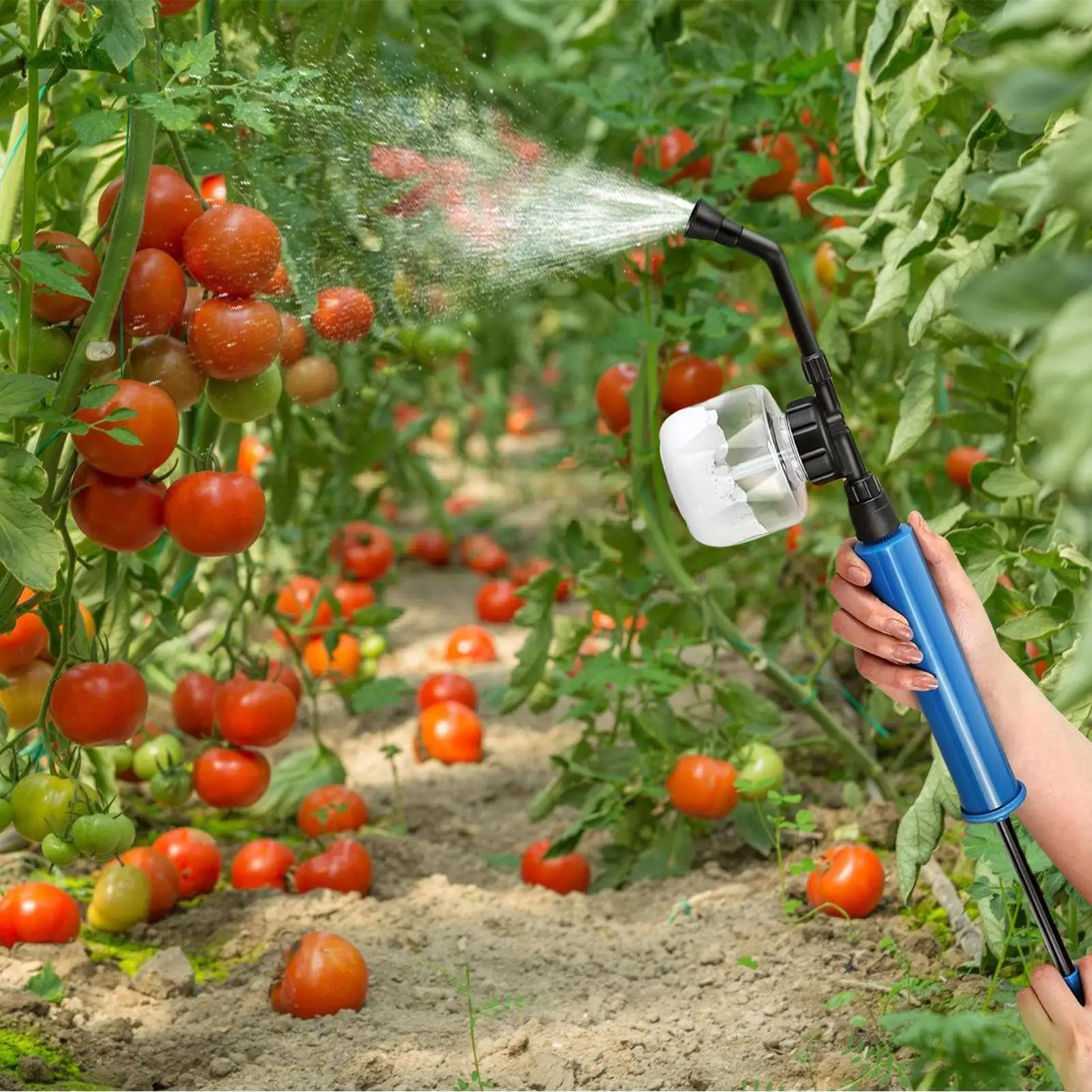 Garden Powder Applicator Dispenser Gardening Tool portable foldable Efficient pollination Spraying Machine For Vegetable Outdoor