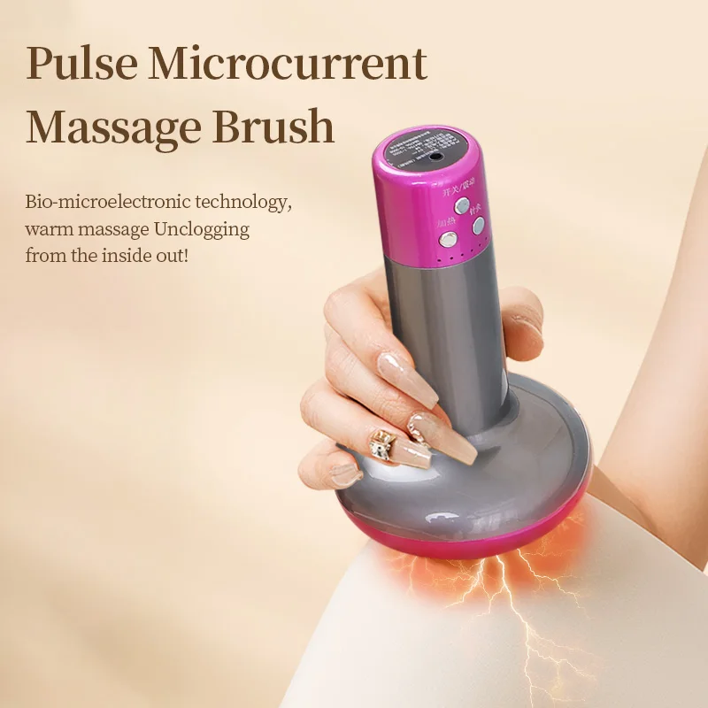 

Электрический массажер Гуаша для похудения живота, микротоковая щетка для меридианов, лимфодренажный аппарат