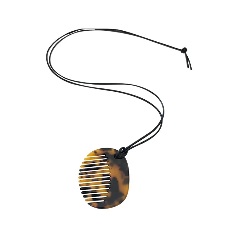 Fashionable Comb Pendant Necklace for Styling Fringe Portable Sturdy Acrylic Jewelry Accessory for Women Ladies Daily Use