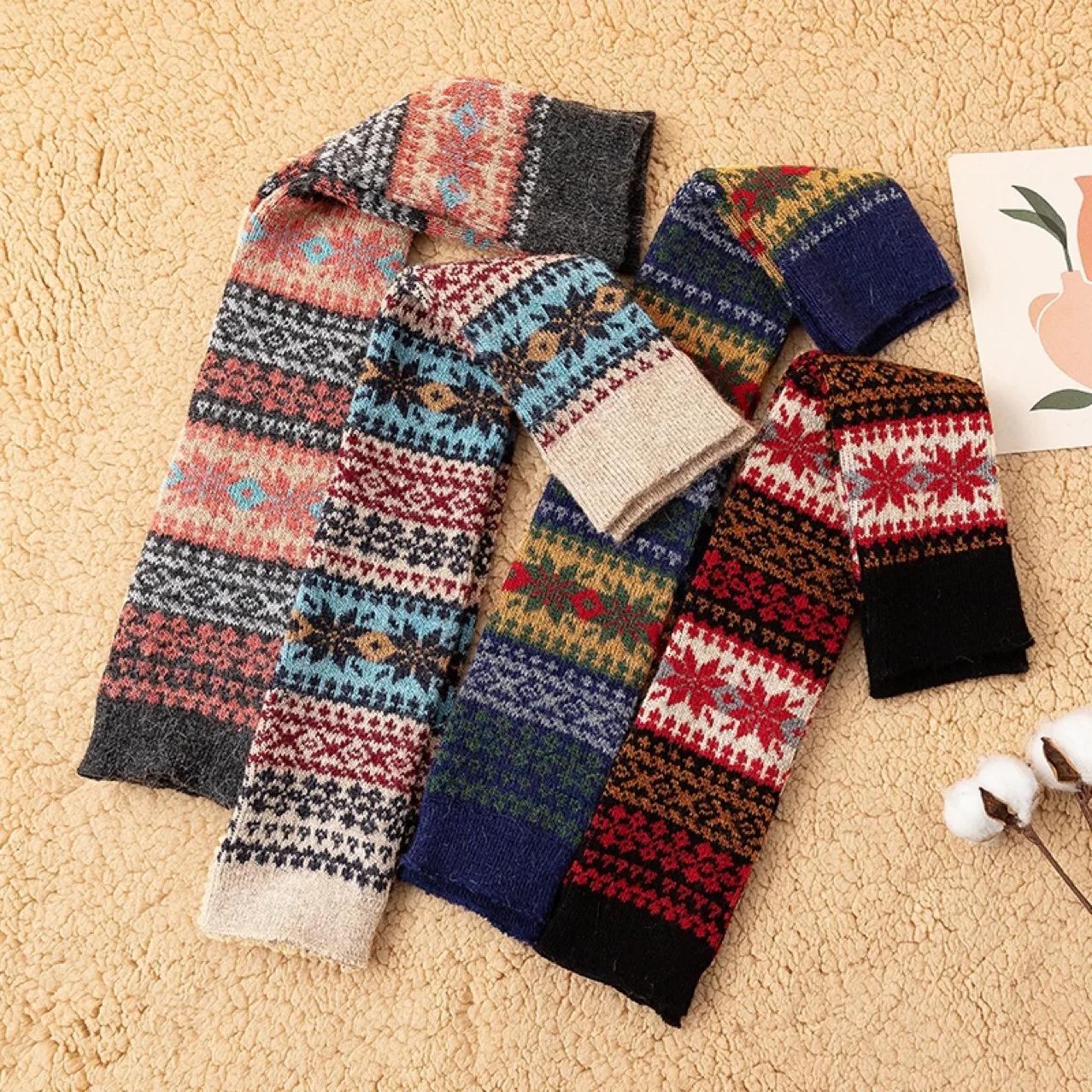 2025 New Trend Autumn and Winter Warm Over-the-knee Socks Hot Sale Simplicity Lengthened Non-slip Knee Pads Leg Cover