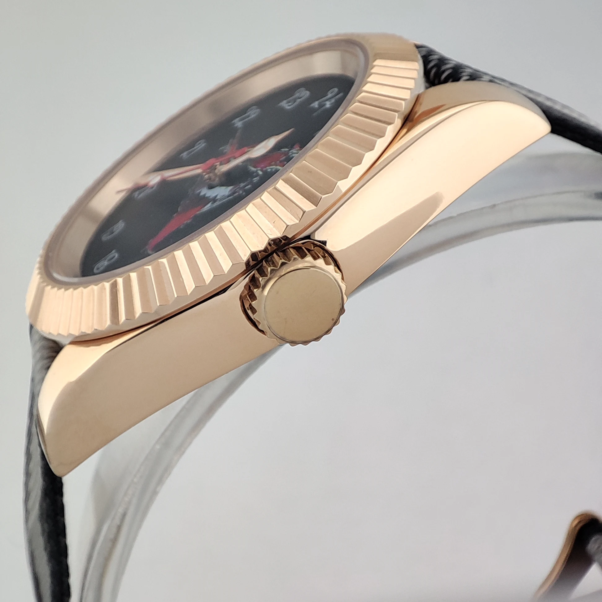 39mm/36mm męski zegarek mechaniczny kreatywny uśmiech NH35 luksusowy męski zegarek automatyczny szafirowa stal nierdzewna 10Bar wodoodporny