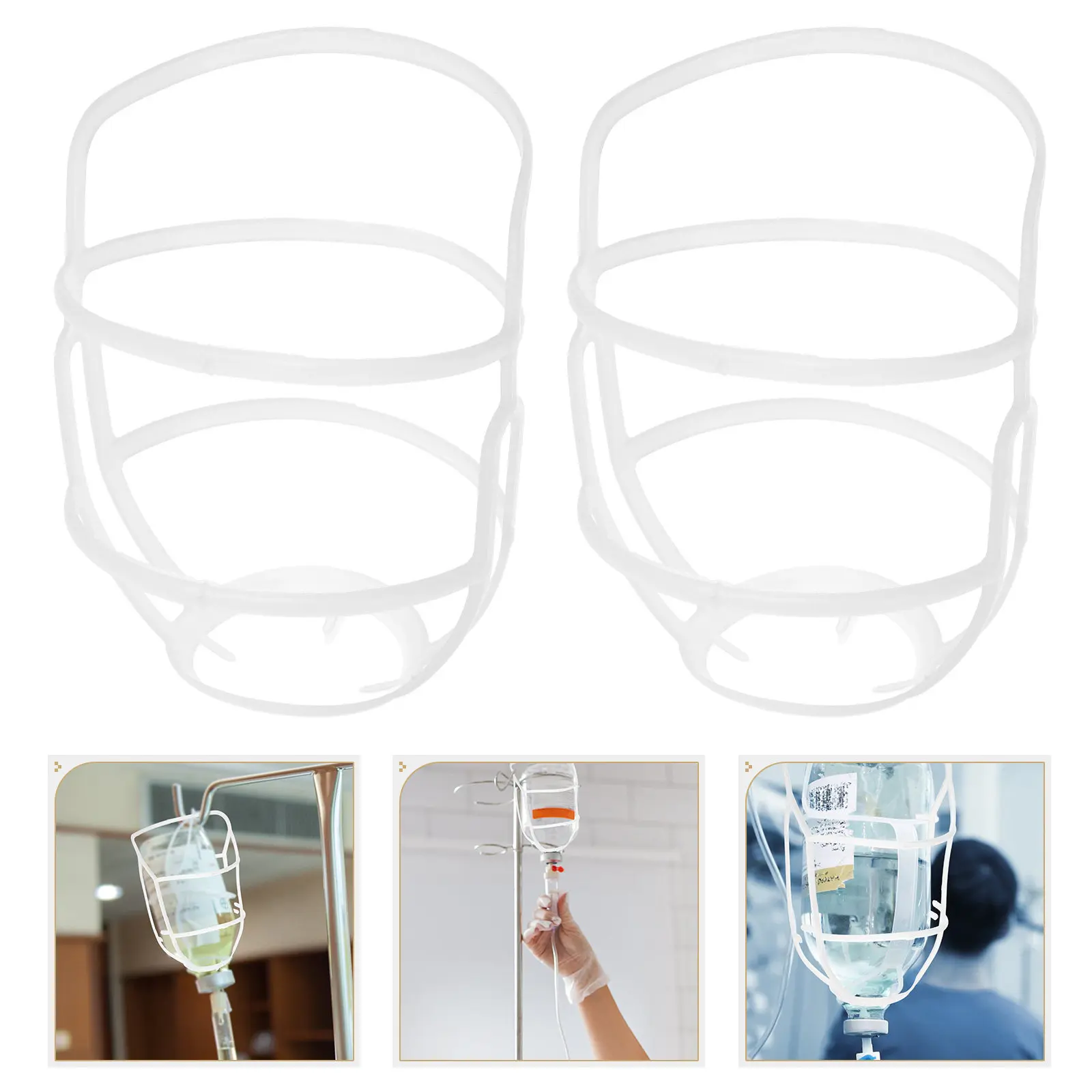 

20Pcs Hospital Saline Bottle Holder Strong Plastic Infusion Storage Nets for Drip Pole Secure Fastening Infusion Hanging Nets