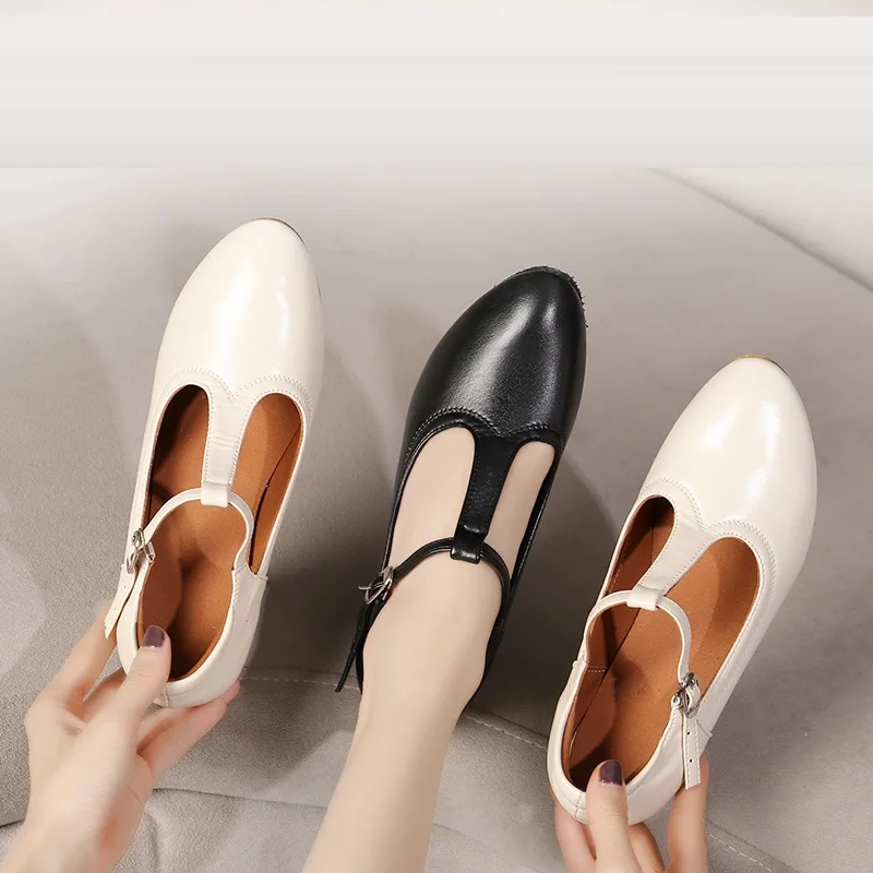 

Modern Dance Shoes Female Square Social Dance Single Shoes Women Latin Dance Shoes Comfortable T-lace Sneakers Ballroom Dancing