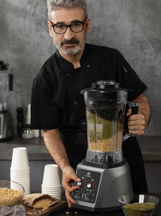 Soybean milk machine commercial freshly ground, residue-free and filter-free high-power and large-capacity wall breaking machine