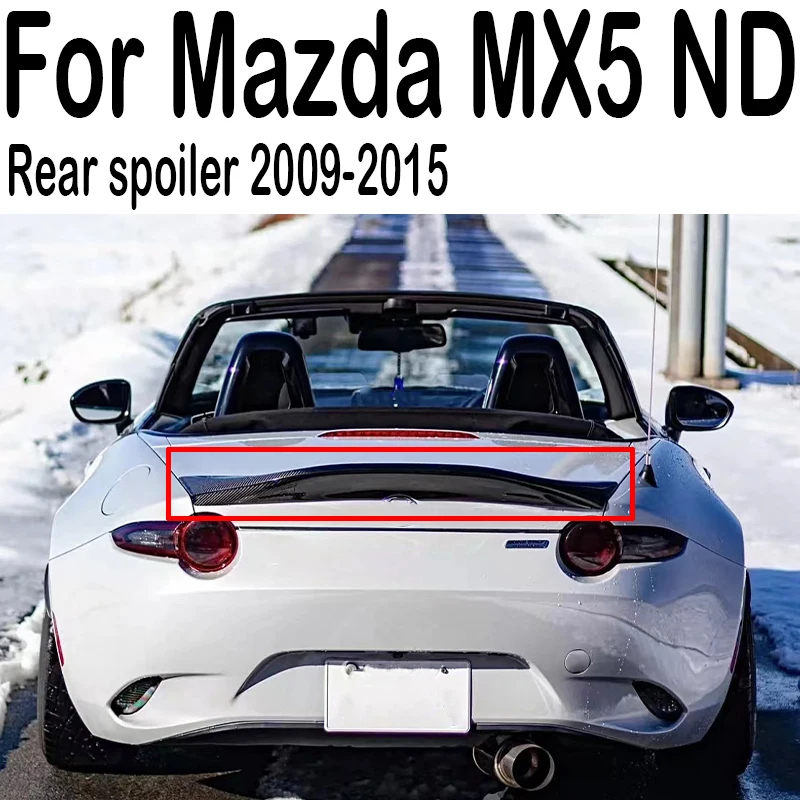 

Для Mazda MX5 Miata 2009-2015 высокое качество FRP/Настоящее углеродное волокно задний спойлер багажника крыло спойлер