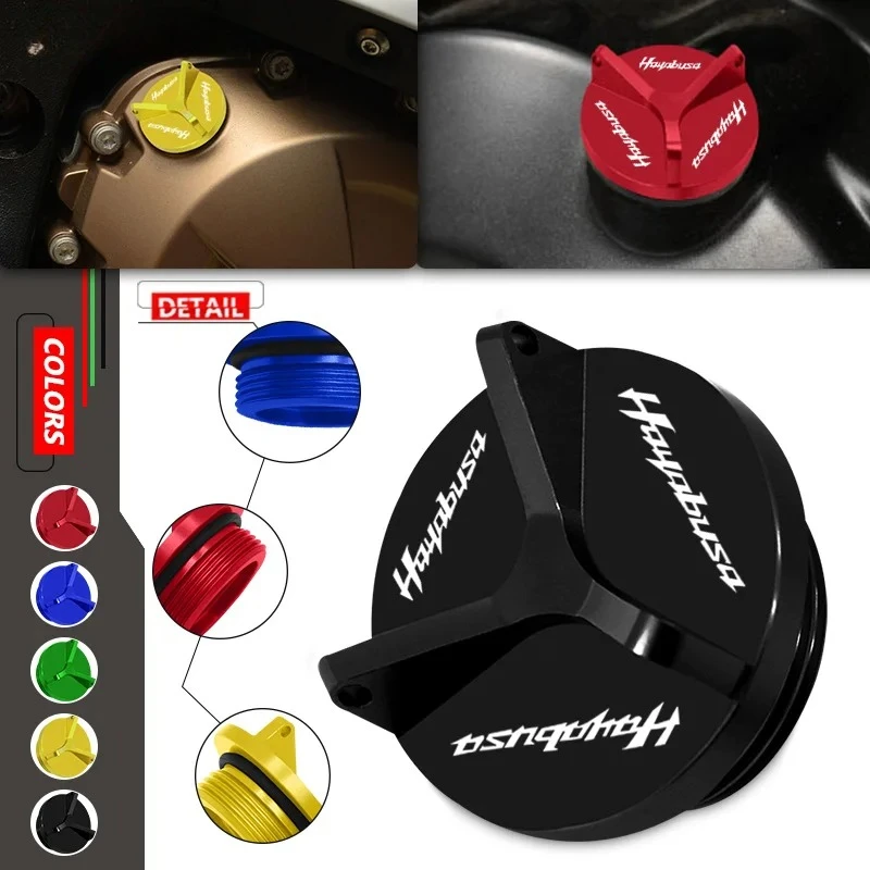 For HAYABUSA 1999-2022 M20*1.5 Engine Oil Filter Cap New Hayabusa Motorcycle Accessories Engine Plug Cover Bolt Oil Filler Cap