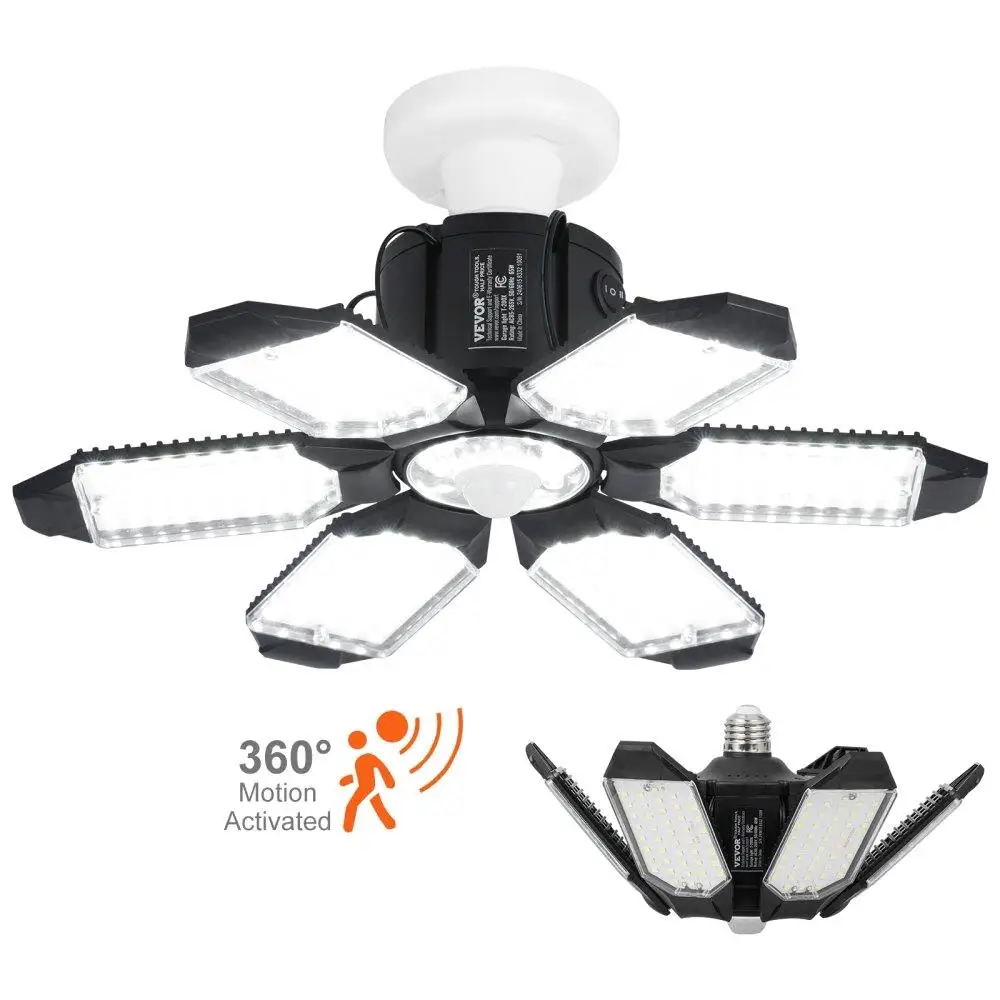 

LED 15000LM Brightness Garage Shop 2-Pack Flexible Ceiling Light.