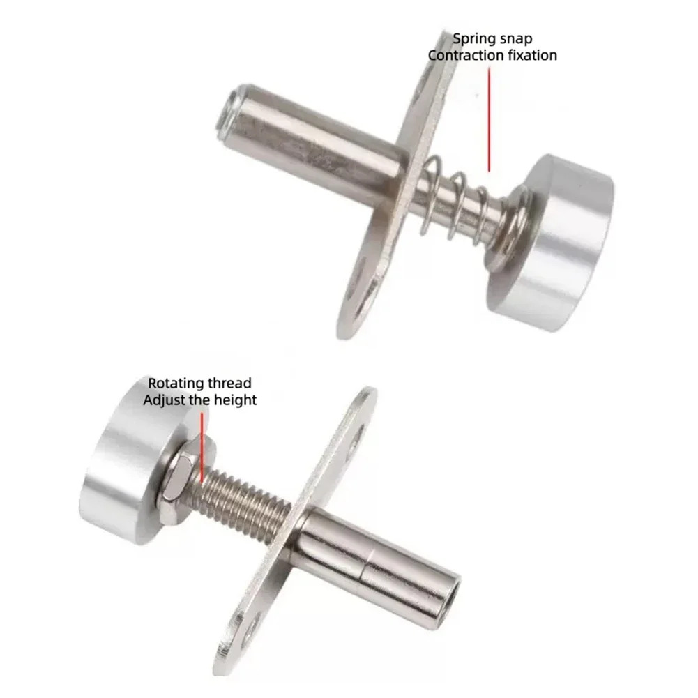 White Screen for pivot Hinge 360 Degree Rotating Hardware Installation Hardware Anti-rust Silver Finish Spring Clip Support
