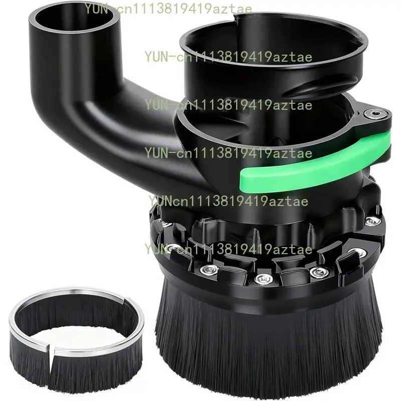 Happy New- Compatible Dust Shoe 65Mm& 69Mm Diameter For CNC Router Machine, Dual Brush Lengths, Hose Diameter 38Mm(1.5Inch)
