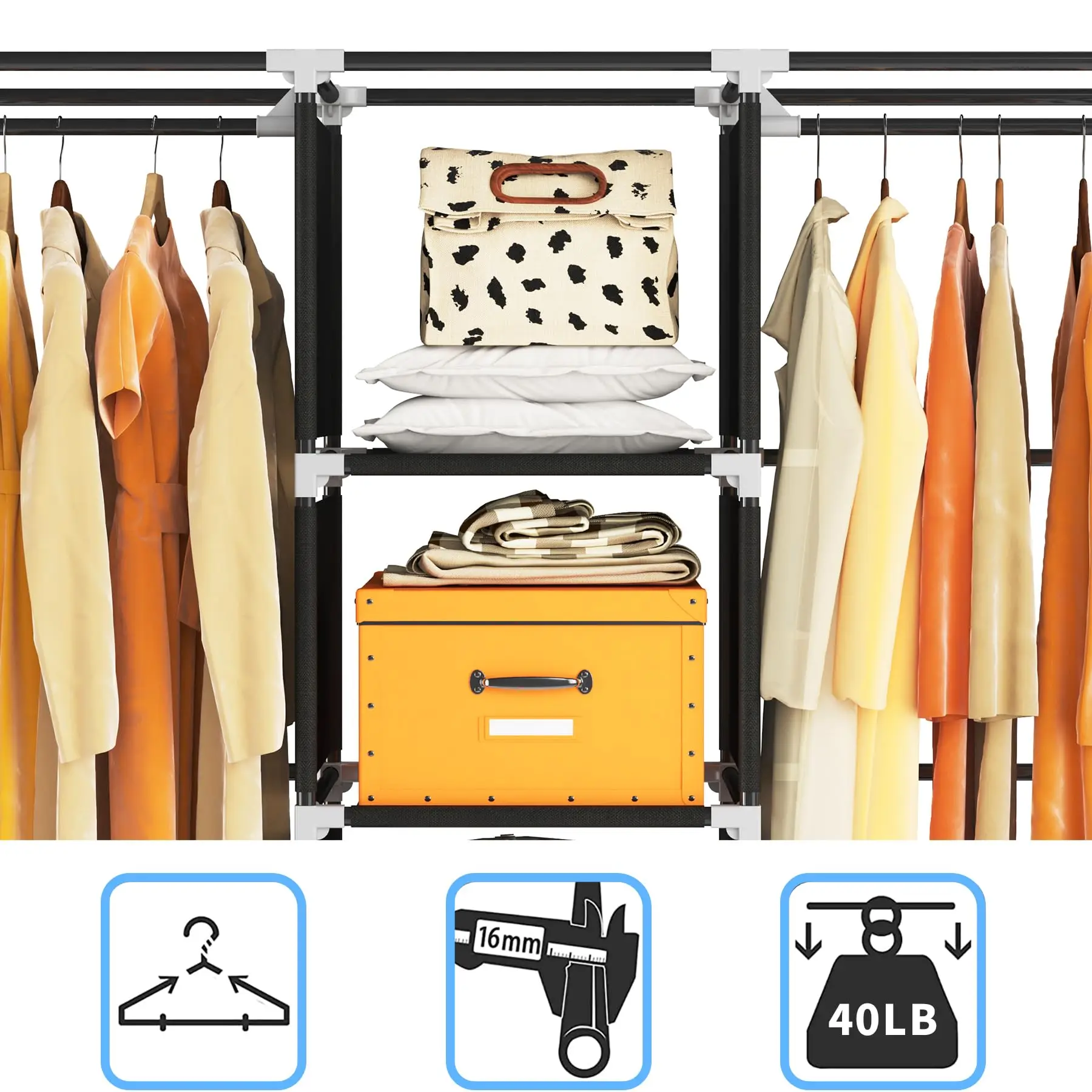 Attractive Price Portable Wardrobes Lightweight Clothes Storage Folding Portable Wardrobe for Sale