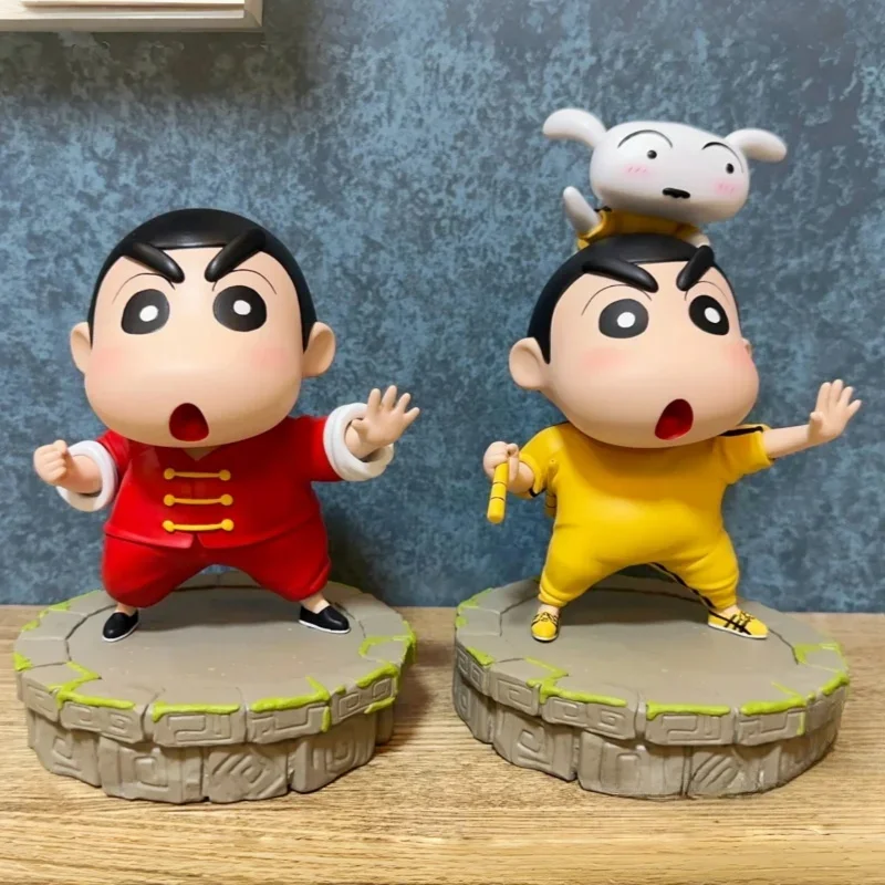 Figura de acción de Kung Fu Crayon Shin-chan, modelo de juguete, Figuras de Shin Chan, muñeca Kawaii, colección de 15cm, estatua Gk, adorno, regalo, nuevo