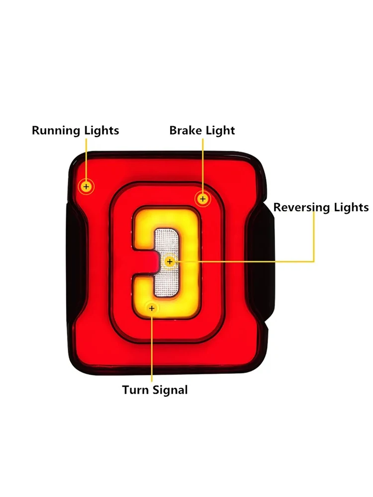 Led الضوء الخلفي لرانجلر JK JKU 2007-2017 الضوء الخلفي مع الفرامل بدوره إشارة تشغيل أضواء عكس الضوء الولايات المتحدة/الإصدار الأوروبي