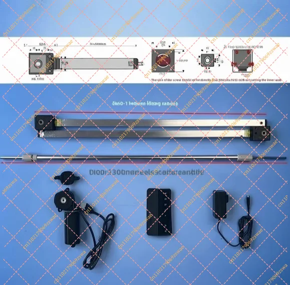 All-in-One Height Adjustable Desk Motor Kit, Manual Control Electric Lifting Column Set