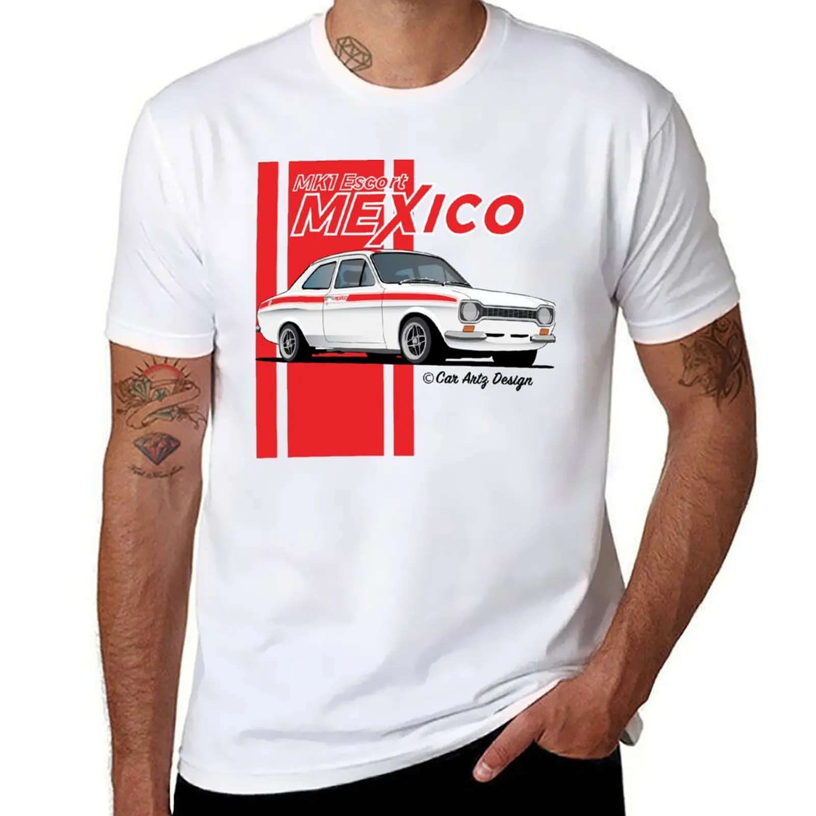 

t cotton Red) cotton Mexico t shirts + Mk1 funny Escort T-Shirt shirt man (White