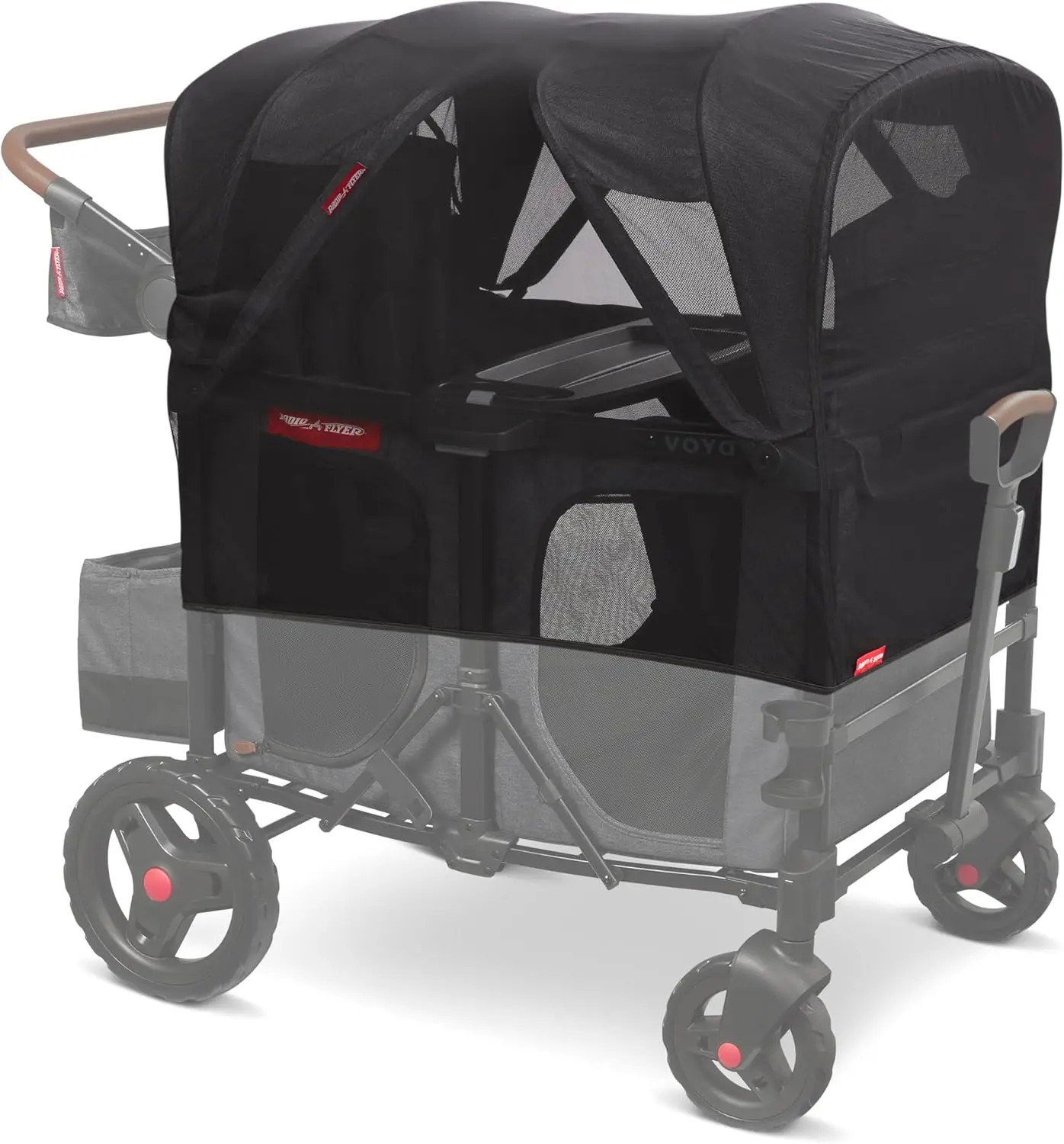 

Москитная сетка для 4-местной коляски-вагона с сумкой для хранения, дышащий чехол от насекомых для семейных приключений на природе