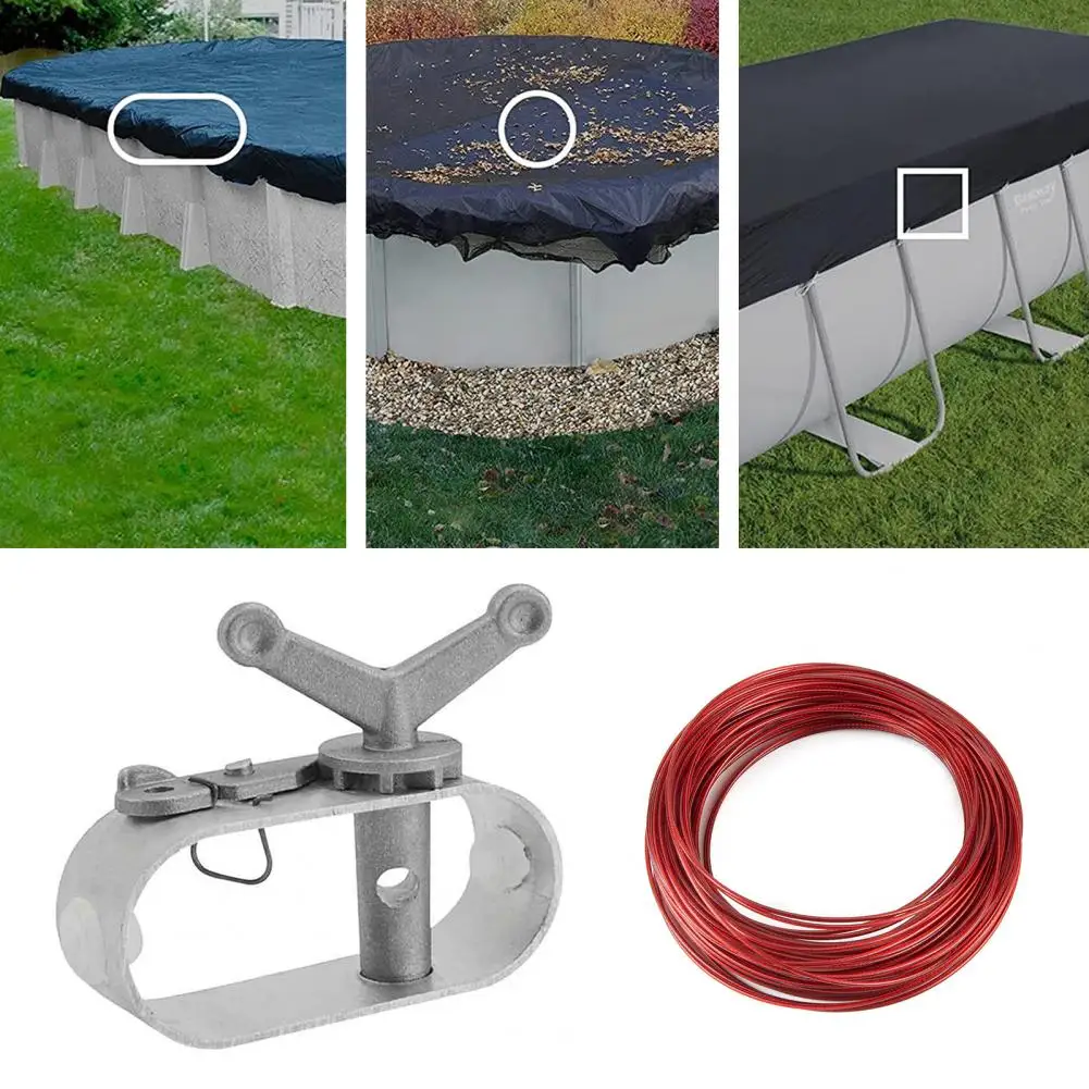 Copertura per piscina in 4 stili in alluminio per mantenere la piscina pulita eccellente copertura per piscina a terra Kit a cricchetto per