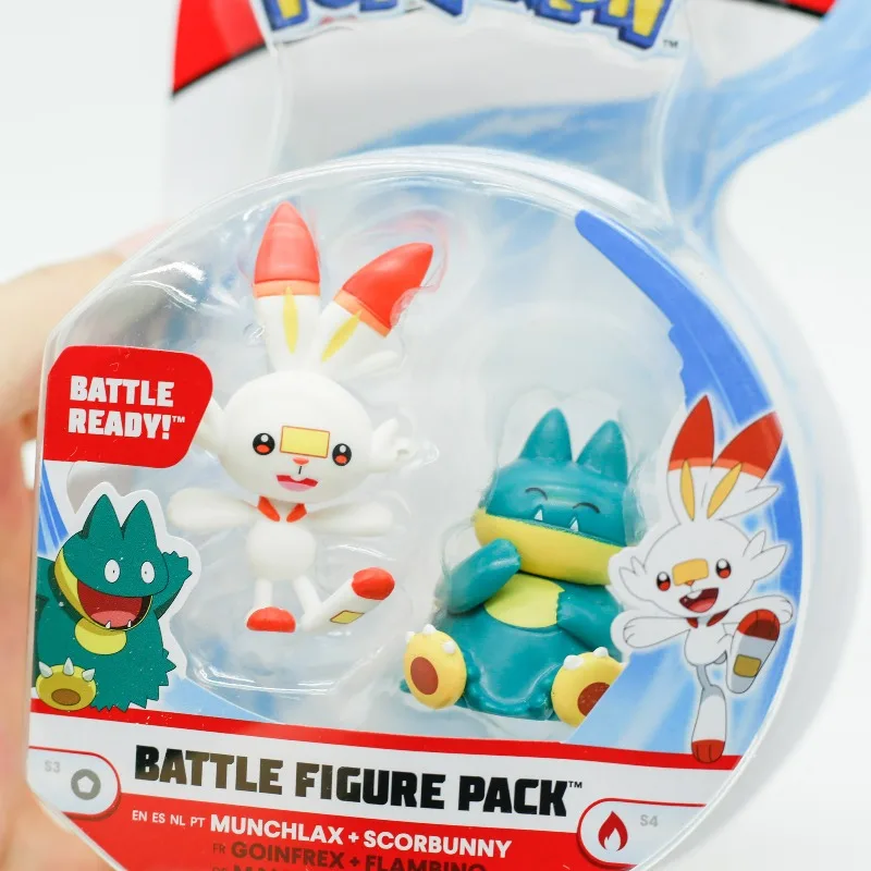 Cartoon Anime Pokemon WCT Battle Figure Pikachu Munchlax Scorbunny Haunter Sobble Action Figure Doll Mdoel Toys - view 3