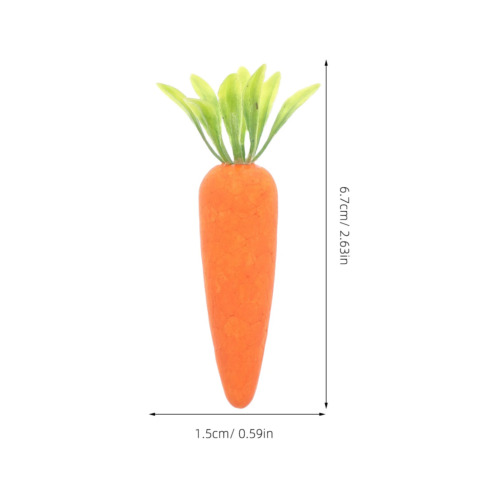 12 قطعة من الجزر الرغوي الواقعي للخضروات الاصطناعية لتزيين عيد الفصح محاكاة واقعية لعرض الطعام والحرف اليدوية DIY للحفلات المنزلية #4