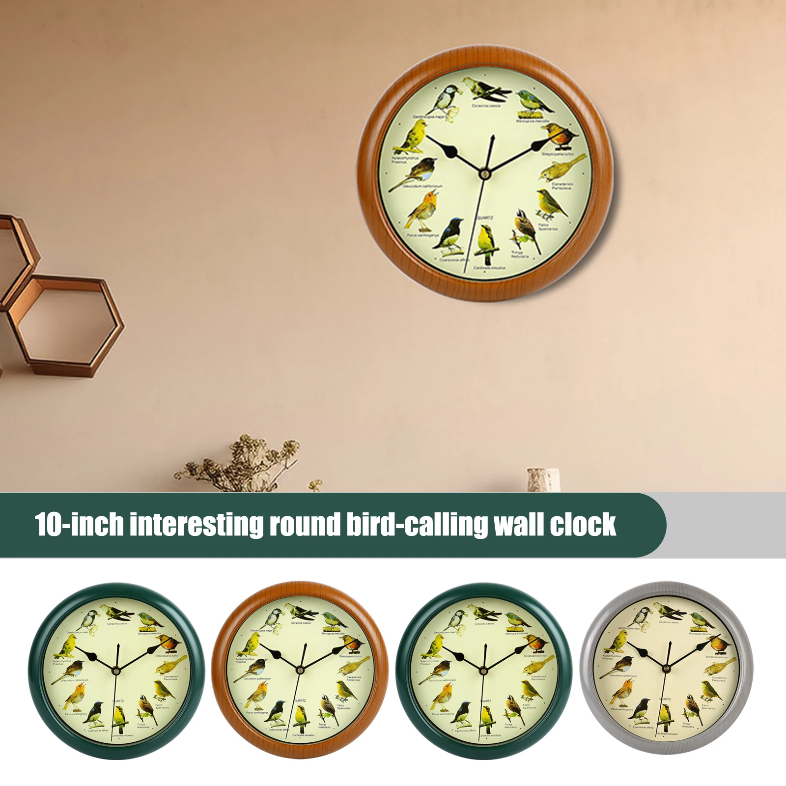 Wall Hanging Clock Decor Singing Bird Wall Clock Bird Clock With Sound Hanging Clock Decor for Kitchen Walls Shelf Decoration