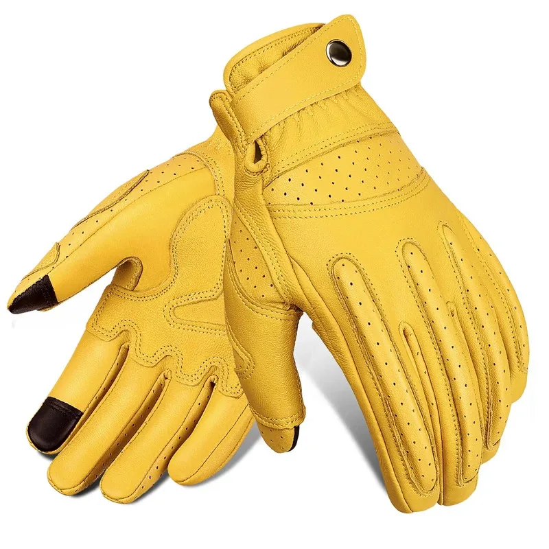

Yellow Professional Motocross Gloves Full Finger Touch Screen Tech, Breathable Mesh & Shock Absorption Items for Extreme Riding