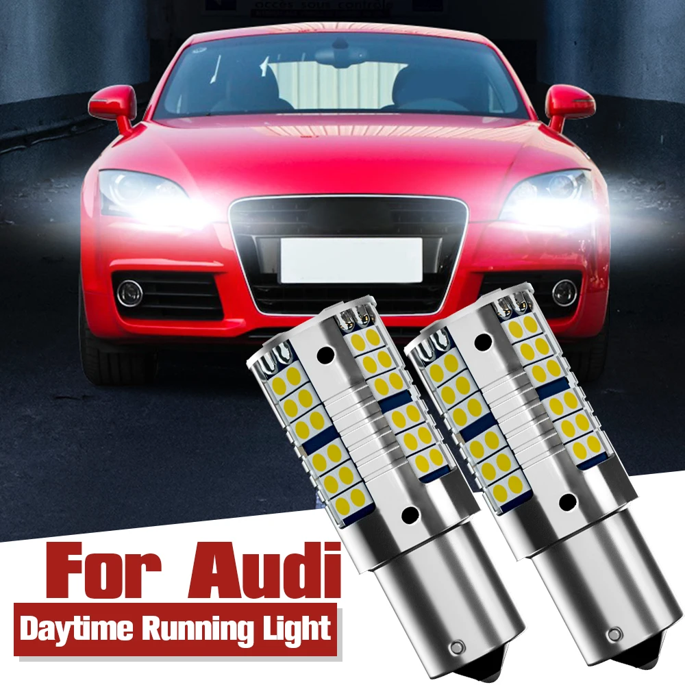 

2x LED Daytime Running Light Bulb DRL Lamp P21W BA15S 1156 Canbus Error Free For Audi A3 8P A4 B7 A6 C6 A8 4E Q7 TT 8J 2006-2011