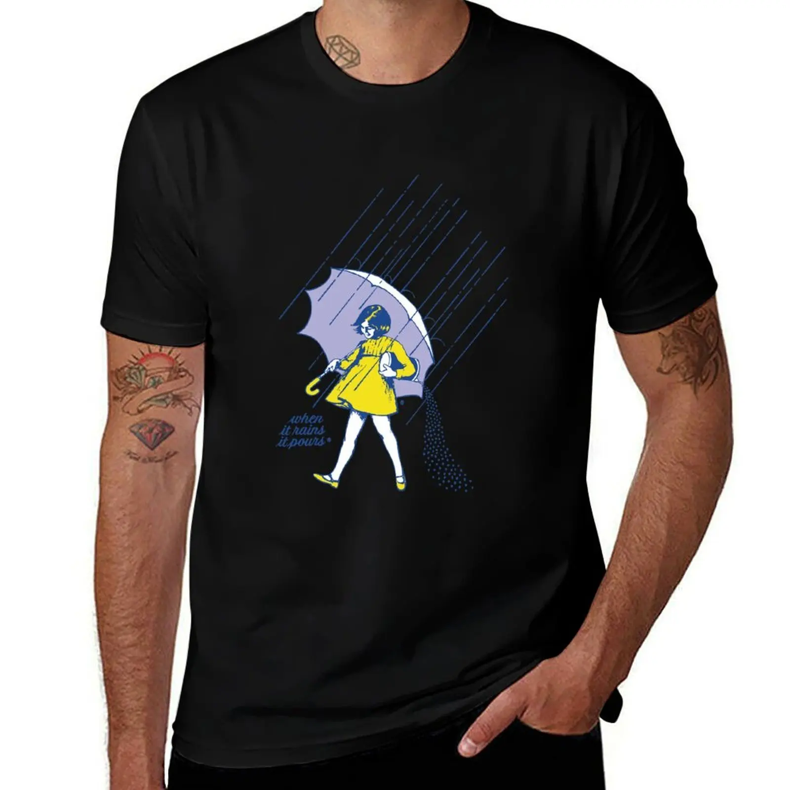 

Morton Salt Girl 1968 Mascot Classic Logo T-Shirt Casual Everyday Wear T-Shirt