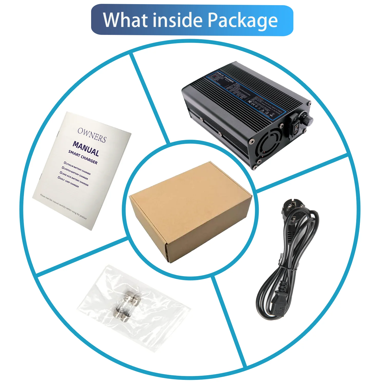 분리형 커넥터 54.75V 5A 알루미늄 케이스 Lifepo4 배터리 고속 충전기 48V 15S Lifepo4 배터리 충전기 냉각 팬