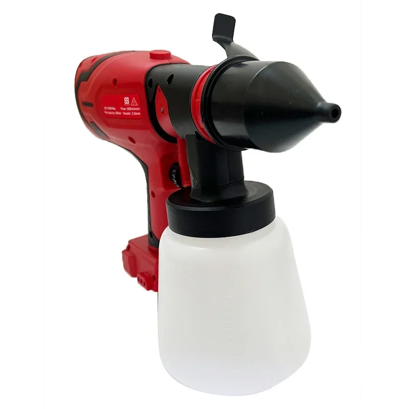 Professional Electric Spray Gun 800ML Household Rechargeable Cordless Automotive Paint Gun Power Tools For Milwaukee 18V Battery