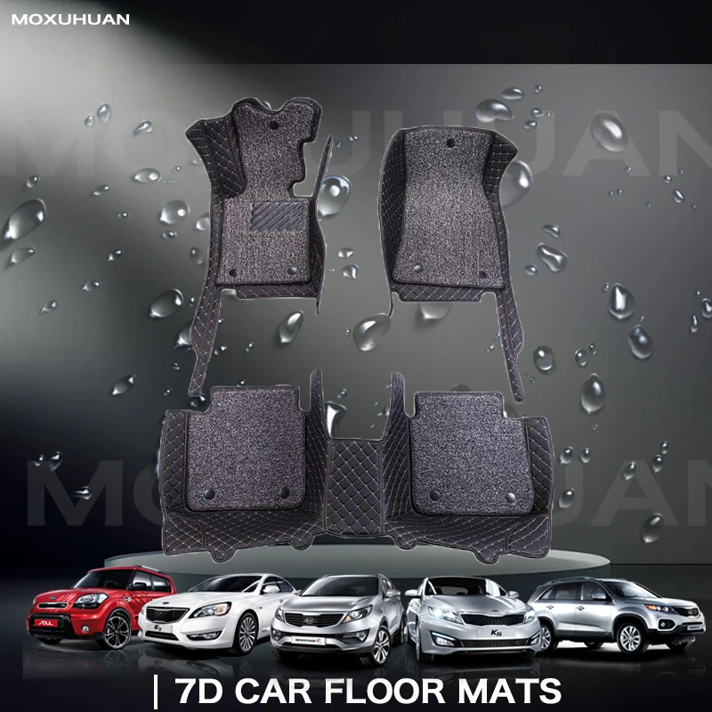 7D Custom Bilayer Luxury Car Leather Floor Mat For CHANA All Models CS35 Alsvin Benni CX20 CS75 CX30 CS15 CS95  Auto Accessories