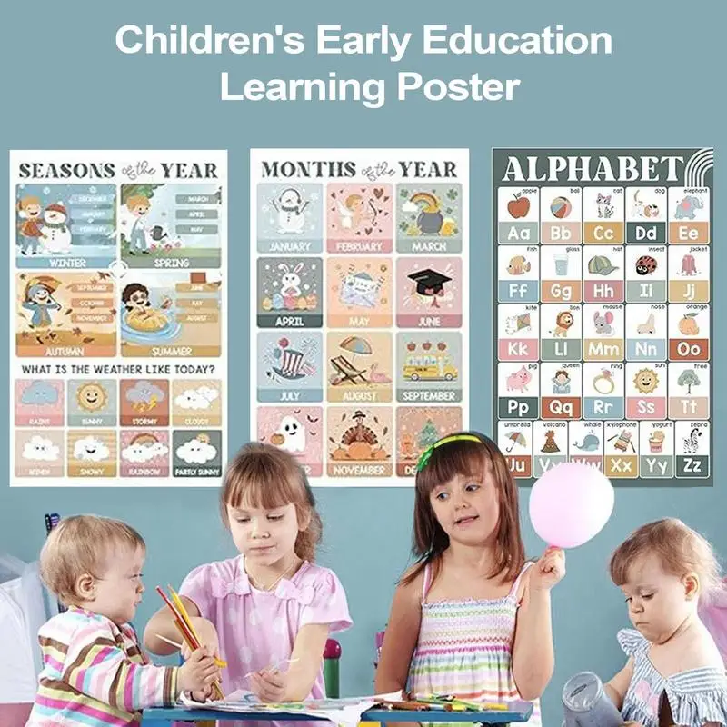 

Educational Posters 18X Kindergarten Learning Charts Colorful Calming Classroom Decor Preschool Activities For Kindergarten