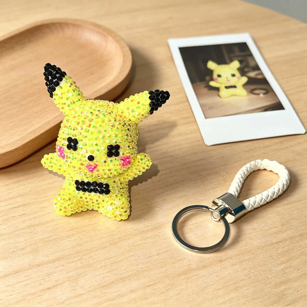 

DIY 5D Diamond Painting Keychain Kit Strawberry Bear Pikachu StellaLou Cartoon Pendant Craft Kits for Adults Kids Handmade Gift