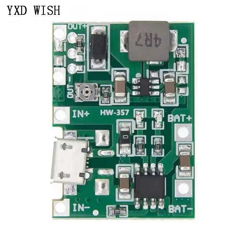 10PCS Lithium Li-ion 18650 3.7V 4.2V 9V 5V 2A Battery Charger Board Adjustable DC-DC Step Up Boost 18650 Lithium Battery Module