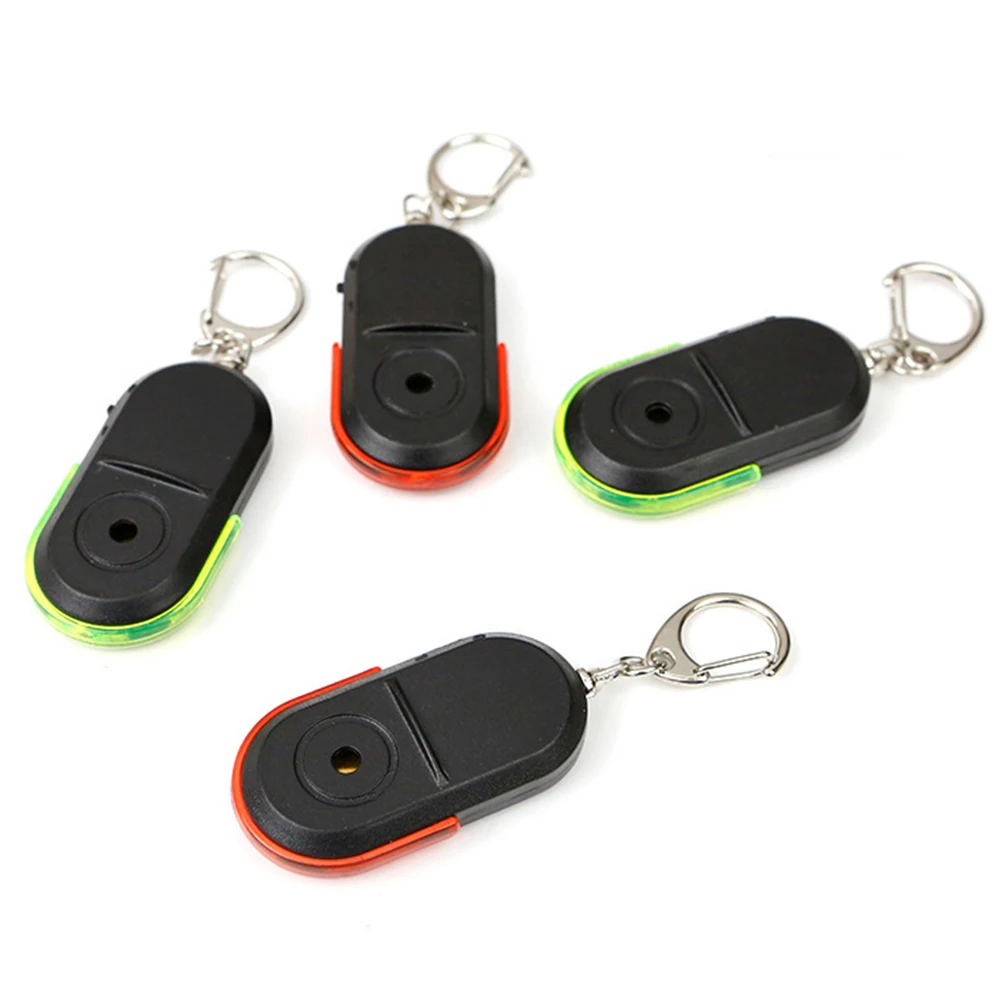 Wireless Whistle Sound Key Finder com luz LED, Mini Anti Lost Key Finder, Localizador de Chaveiros, 10m, Atacado