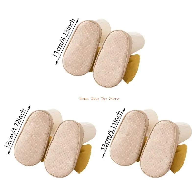 J0PF حذاء مشي للأطفال الصغار بنعال غير قابلة للانزلاق وعقدة عصرية قابلة للتنفس أحذية أطفال ناعمة للمشايات المبكرة #6