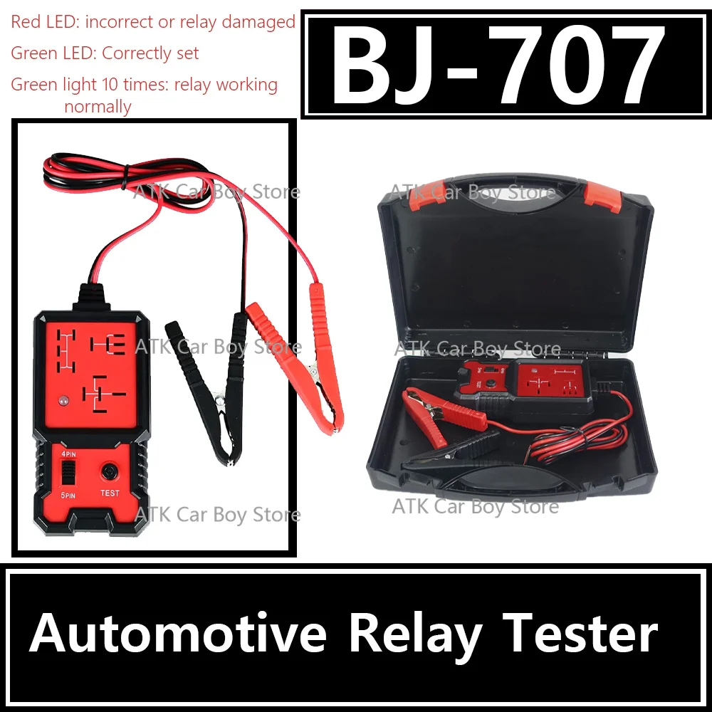 2024 A-ER BJ-707 Automotive Relay Tester 12V Rapid Detection Relay Normal Use Suitable for Automotive Relay Professional Toolbox